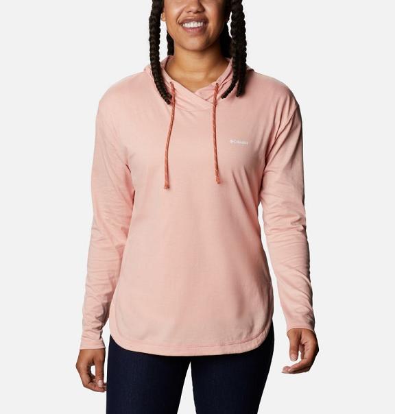 Columbia Sun Trek Hoodies Pink For Women's NZ57908 New Zealand